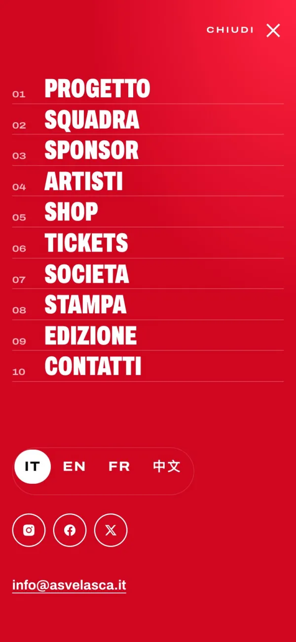 Le menu sur téléphone.