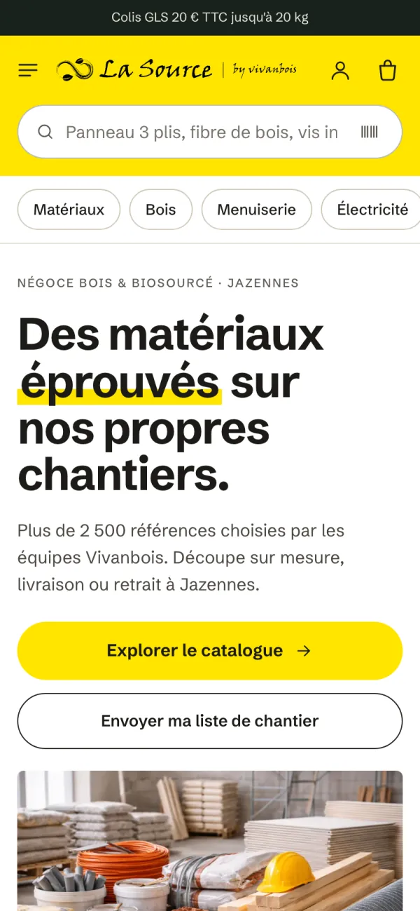 L’accueil sur téléphone.